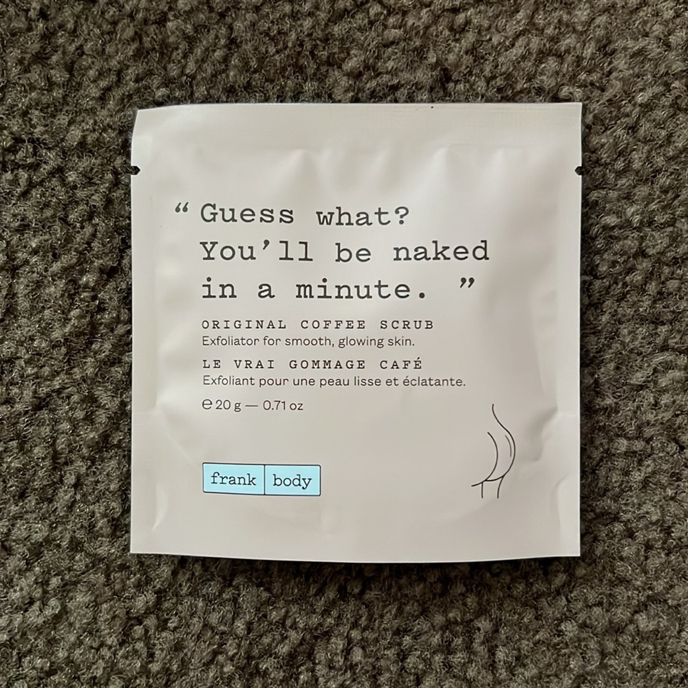 ❗️LAST 1❗️🩷5 For $25🩷 FRANK BODY Original Coffee Scrub Sample